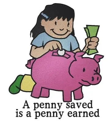 A Penny Earned Embroidery Design Get Yours
