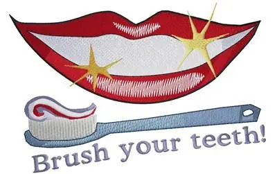 Brush Your Teeth Embroidery Design Best Choice