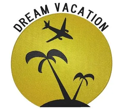 Dream Vacation Embroidery Design Markdown