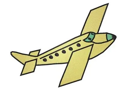 Authentic Airplane Embroidery Design