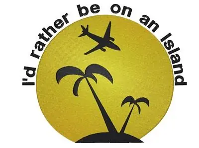 On An Island Embroidery Design Trending