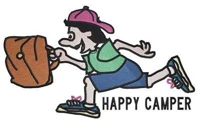 Premium Happy Camper Embroidery Design