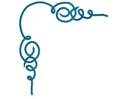 Swirly Corner Embroidery Design Last Chance
