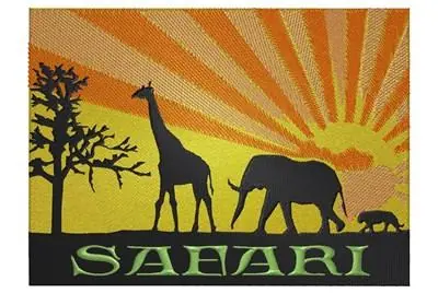 African Scene Safari Embroidery Design Hot Deal