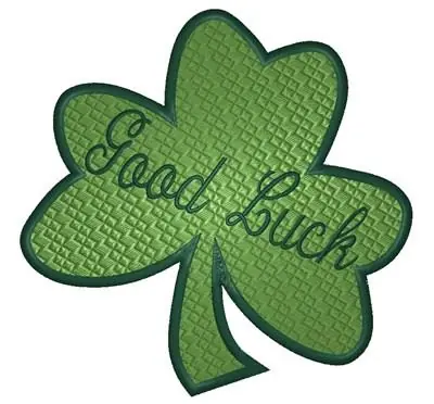 Fresh Stock Clover Good Luck Embroidery Design