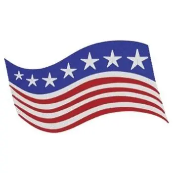 Secure Checkout Stars & Stripes Embroidery Design