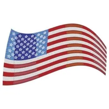 Direct From Manufacturer Wavy Flag Embroidery Design