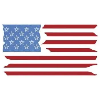 Distressed Flag Embroidery Design Modern