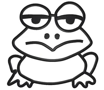 Today Only Frog Outline Embroidery Design