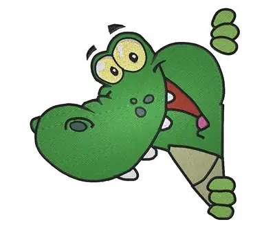 New Arrival Happy Alligator Embroidery Design