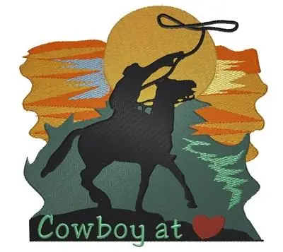 Cowboy at Heart Embroidery Design Order Now
