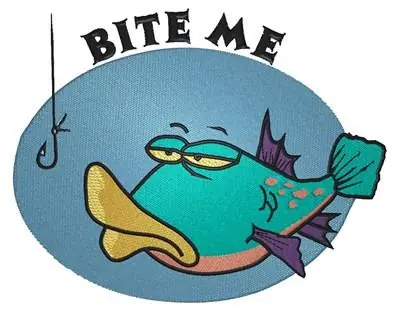 Fresh Stock Bite Me Fish Embroidery Design
