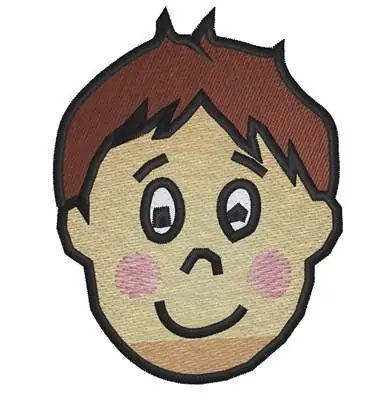 Boy Face Embroidery Design No Minimum Order