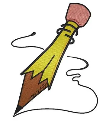 Pencil Embroidery Design Next Day Delivery