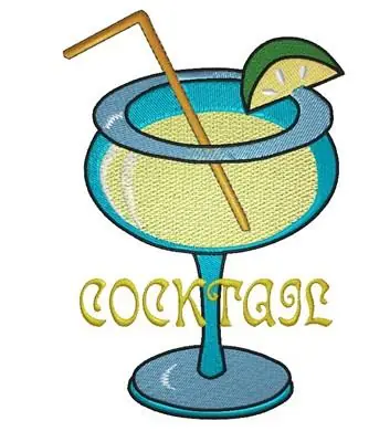 Margarita Cocktail Embroidery Design Special Offer