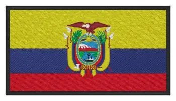 Exclusive Ecuador Flag Embroidery Design