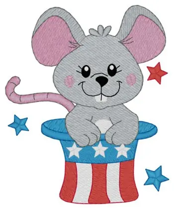 Free Shipping Mouse Embroidery Design