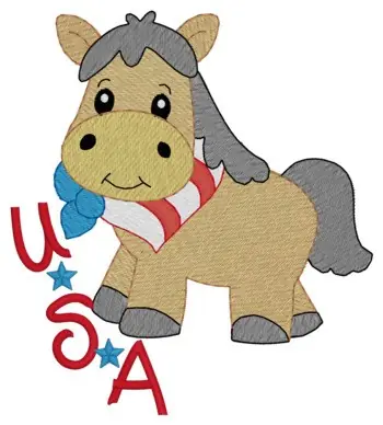 USA Horse Embroidery Design Wholesale