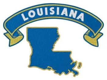 Louisiana Embroidery Design Fast Shipping