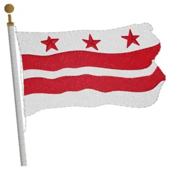 District Of Columbia Flag Embroidery Design Holiday Sale