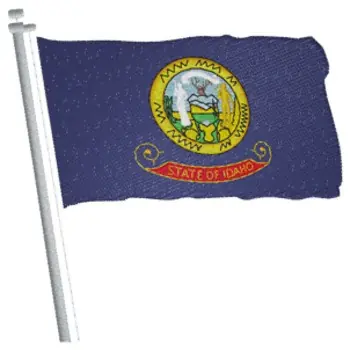 Idaho Flag Embroidery Design In Demand