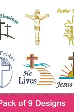 Christian Easter Designs Embroidery design pack by Favpro Designs, Embroidery Packs on EmbroideryDesigns.com Money Back Guarantee