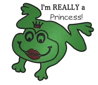 Cute Frog Princess with lips Im really a princess Embroidery Design Affordable