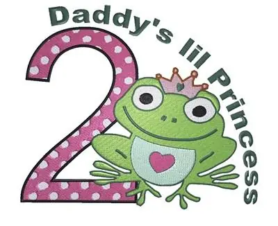 Worldwide Shipping Daddys lil Princess Embroidery Design