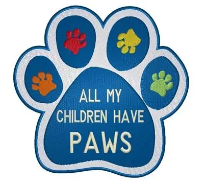 Best Seller My Children Have Paws Embroidery Design