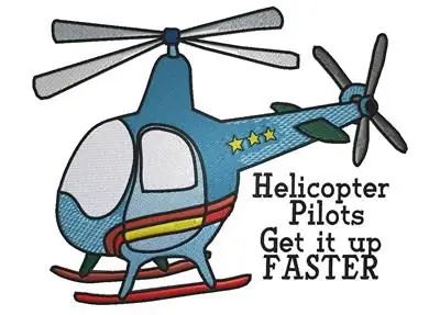 Time-Limited Helicopter Pilots Embroidery Design