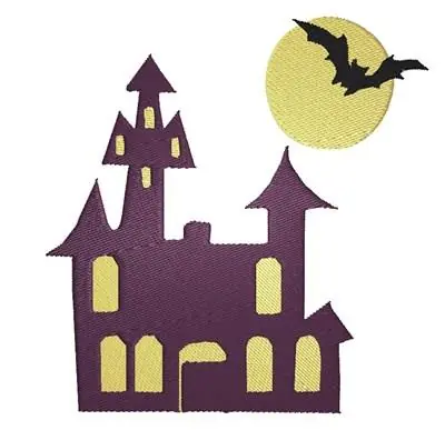 Limited Time Haunted House Embroidery Design