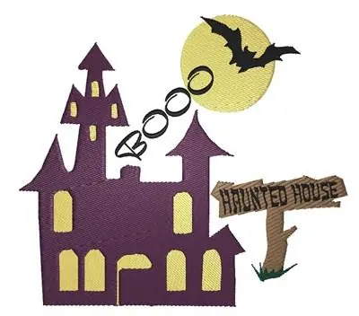 Boo Haunted House Embroidery Design Today Only