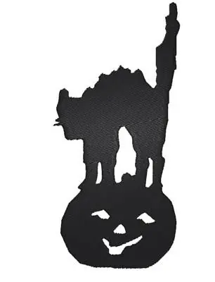 Editor’s Pick Black Cat Silhouette Embroidery Design
