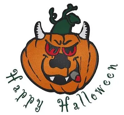 Bargain Devil Pumpkin Embroidery Design