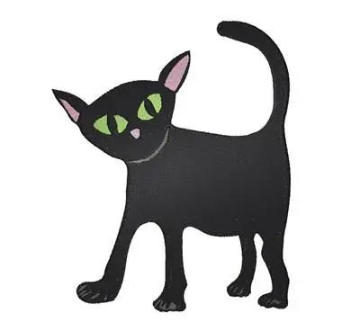 Black Cat Embroidery Design Professional Grade