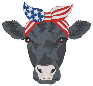 Money Back Guarantee American Angus Cow Embroidery Design