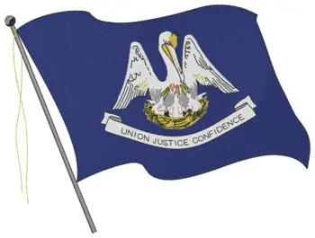Louisiana Flag Embroidery Design Instant Buy