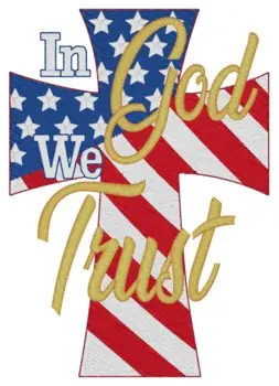 In God We Trust Embroidery Design Secure Checkout