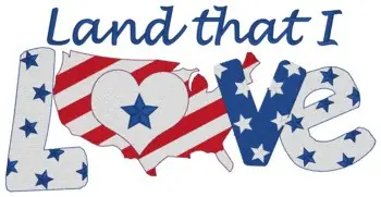 Land I Love Embroidery Design Express Delivery
