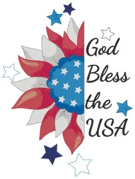 God Bless Usa Embroidery Design Exclusive Offer