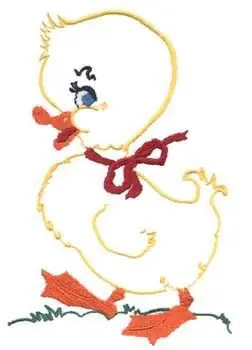 Duck Outline Embroidery Design Fast Shipping