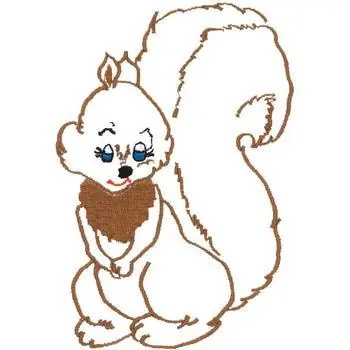 Squirrel Outline Embroidery Design Affordable