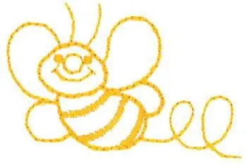 Seasonal Sale Bee Outline Embroidery Design