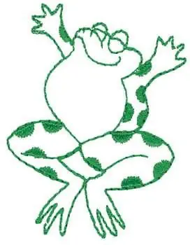 Frog Outline Embroidery Design In Demand