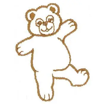 Instant Buy Teddy Bear Outline Embroidery Design