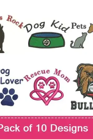 Pets Rock Embroidery design pack by Favpro Designs, Embroidery Packs on EmbroideryDesigns.com Premium