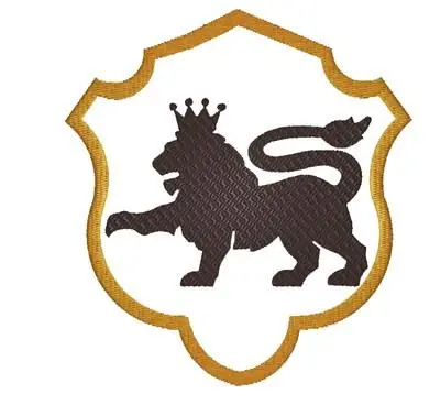 Direct From Factory Royal Lion Crest Embroidery Design