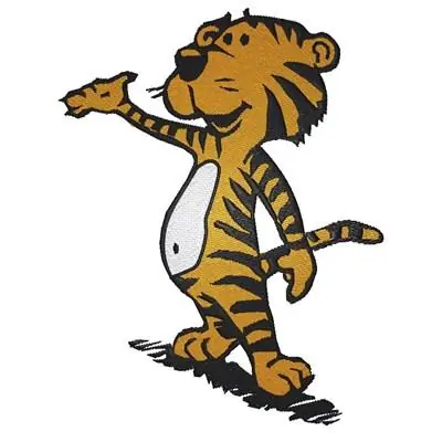 Final Sale Cartoon Tiger Embroidery Design