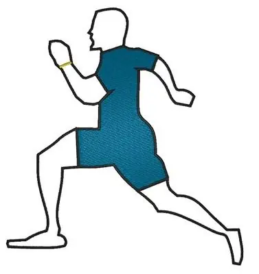 Runner Outline Embroidery Design New Release