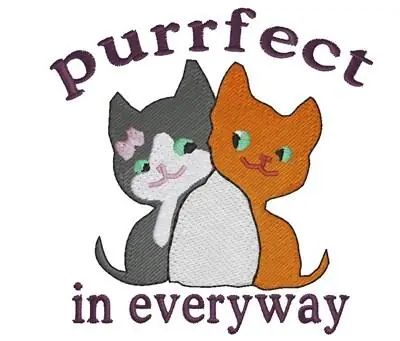 Perfect Cats Embroidery Design Free Delivery